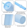 thumbnail image 3 of Glass with lid and straw, Plastic, 450ml, Blue, 3 of 5