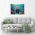 thumbnail image 5 of Uemuo Underwater Diving Cat Printed 29x37 Inch Tapestry Wall Hanging – Lightweight & Durable – Perfect for Dorm Decor, Beach Throw, Sofa Cover, Tablecloth, 5 of 8