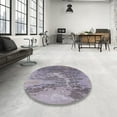 thumbnail image 4 of Ahgly Company Machine Washable Indoor Rectangle Industrial Modern Viola Purple Area Rugs, 6' x 9', 4 of 7