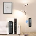 thumbnail image 1 of OUTON LED Floor Lamp with Side Light Standing Lamp for Living Room Brown, 1 of 8