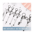 thumbnail image 4 of 6 Pcs Beadable Keychain Bars Blanks Bead Keychain Metal Beaded Keychain for DIY Pendant Crafts Jewelry Making,, 4 of 6