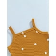 thumbnail image 4 of Infant Baby Girl Suits Printing Sleeveless Knit Rib Sling Tank Tops and Elastic Waist Shorts 2Pcs Set, 4 of 7