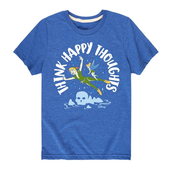 Disney - Peter Pan - Think Happy Thoughts - Tinkerbell - Toddler And Youth Short Sleeve Graphic T-Shirt