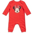 thumbnail image 4 of Disney Minnie Mouse Newborn Baby Girls Snap Cosplay Coverall and Hat Newborn to Infant, 4 of 5