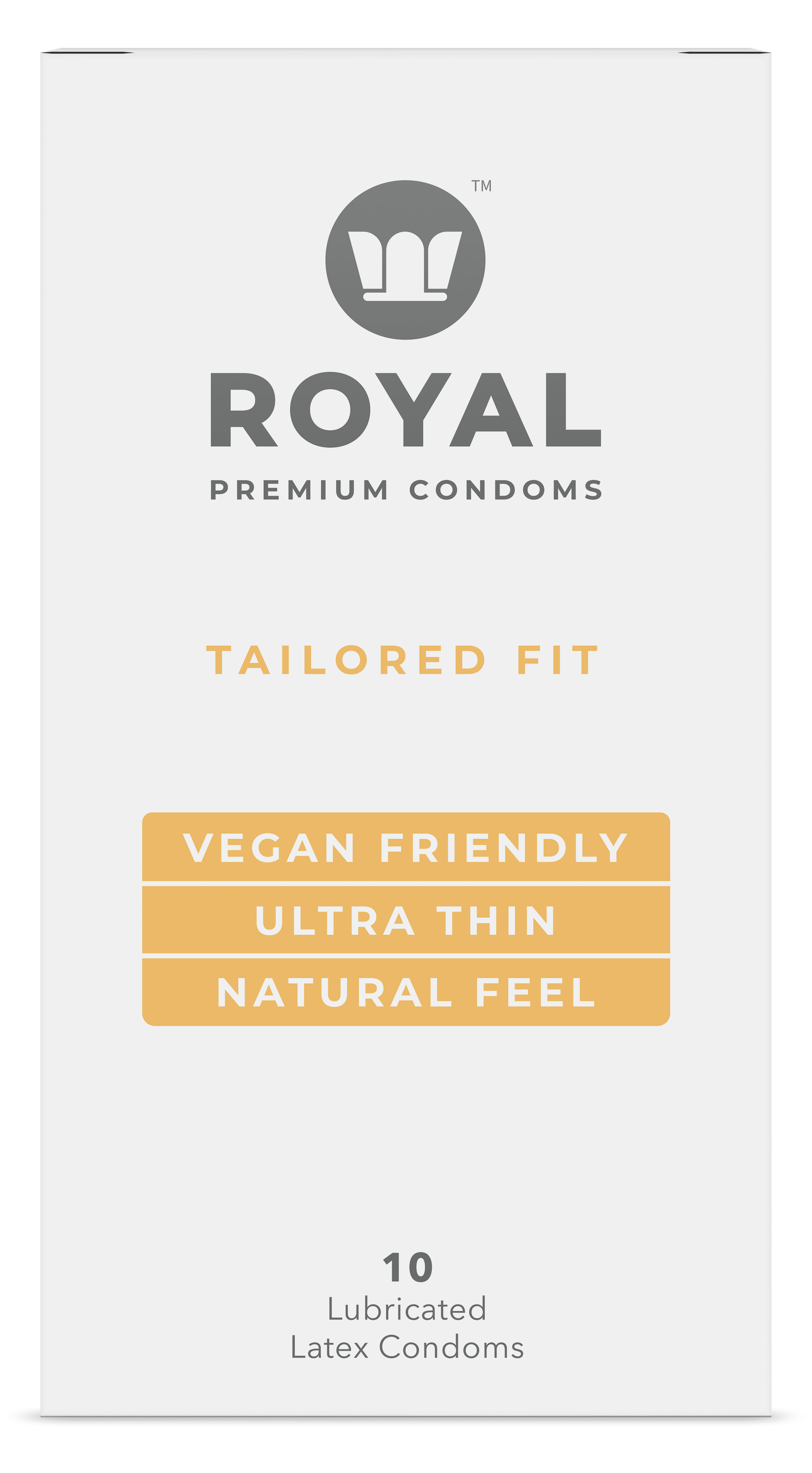 Royal Super Ultra Thin Lubricated Luxury Latex Tailored Fit Condoms 10 Pack