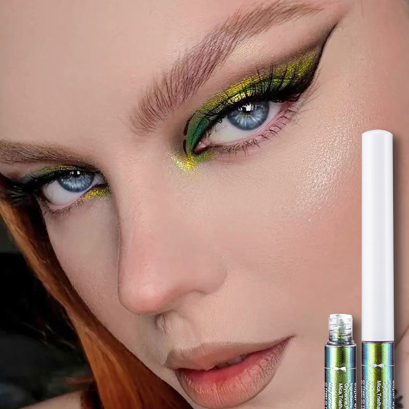 Eye Pencil Eyelash Stickers with Glitter Glue Liner Pen Eye Gens Highlights Tint Remover Makeup Gel Pencil Liner Lip Liner Set Ocean Liner Makeup Stencil Cat Eye Stencil Eye
