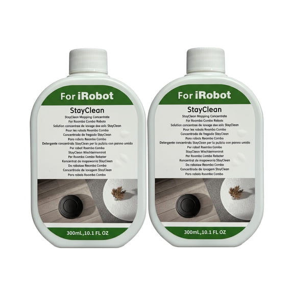 Stay Clean Mopping Concentrate for Combo Robots (10.1 FL OZ/Bottle) - 2Pack Value Set - Deep Cleaning & Fresh Scent - Compatible with 400/500/700/Max/Plus Series