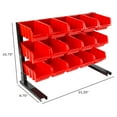 thumbnail image 2 of 15 Bin Storage Rack Organizer- Durable Carbon Steel with Stackable Plastic Drawers for Tools Hardware Crafts Office Supplies More by Stalwart, 2 of 6