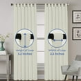 thumbnail image 2 of Kotton Culture Tab Top Semi Blackout Curtains Thermal Insulated Room Darkening Window Treatment Panels for Living Room, Patio Door, Bedroom (2 Panels, 42x63, Ivory), 2 of 8