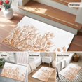 thumbnail image 5 of Wildflower Leaf Bathroom Mats 2x3 FT,Non Slip Small Kitchen Mat,Brown Floral Botanical White Watercolor Washable Soft Backed Front Door Throw Rugs Indoor Outdoor Doormats for Entryway Sink, 5 of 8