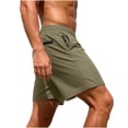 thumbnail image 6 of Yievot Athletic Shorts for Men Drawstring Elastic Waist Gym Sport Running Shorts with Zipper Pockets, 6 of 9