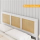 thumbnail image 5 of Cama matrimonial de ratán con cabecera – Estructura boho blanca, soporte robusto de lamas metálicas – Sin base, diseño silencioso – Para dormitorio – Color White Q, 5 of 7