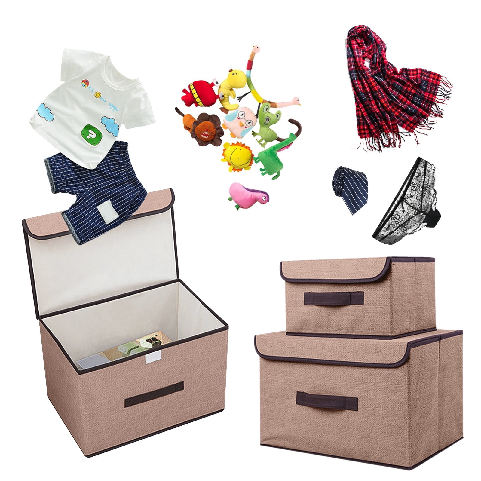 Clearance! Eeatig Storage Storage Box Foldable Clothing Sundries Portable Storage Box with Lid Foldable Storage Box Household Essentials A