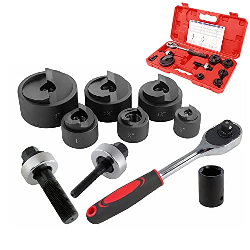Ratchet Knockout Hole Punch Driver Kits 1/2 to 2 inch SLUG-Buster Knockout Electrical Conduit Hole Cutter Set KO Tool Kit (CC-60)$$Tools & Hardware Other