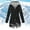 Black coat for women, variant on Usmixi 2023 Rain Coats for Women Womens Outdoor Windbreaker Jacket Casual Solid Zipper up Windproof Outerwear Drawstring Hooded Plus Size Overcoat with Pocket Winter Rain Coats