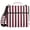 Dark Red and White Striped, variant on 3 Ring Zipper Binder with Shoulder Strap Waterproof Trapper Keeper 2 Inch D-Ring 500 Sheets Capacity Stylish and Cool Skull