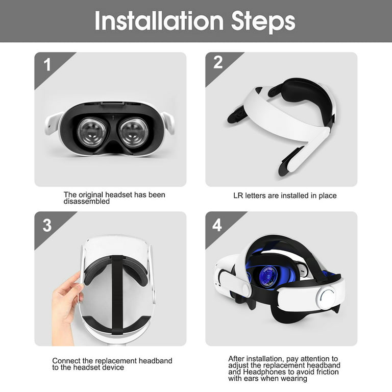 VR Comfortable Replacement Headset VR Accessories Weight Loss Headband, for Oculus Quest 2