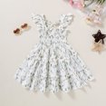 thumbnail image 3 of Happy Town Toddler Girl Summer Dress Kids Sleeveless Ruffle Dresses for Girls Summer Beach Sundress, 3 of 8
