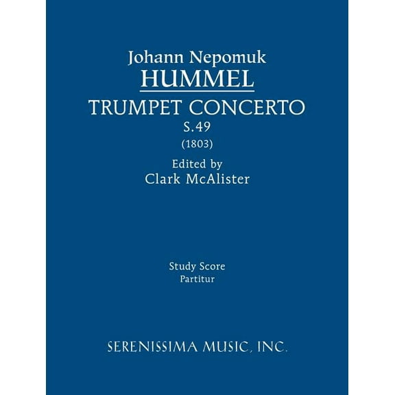 Trumpet Concerto, S.49: Study score (Paperback)