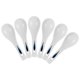 thumbnail image 1 of 6pcs Ceramic Soup Spoons, Ergonomic Kitchen Accessories, Retro Design for Porridge, Rice, Home Dining and Cooking, 1 of 5