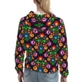thumbnail image 7 of Honeii Traditional Floral Polish Pattern Womens Oversized Hoodies Long Sleeve Sweatshirts Pullover Fall Outfits with Pocket-, 7 of 7
