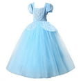 thumbnail image 1 of HAWEE Girls Blue Cinderella Princess Costume Classic Deluxe Party Dress up, 1 of 7