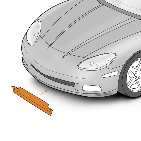 C6 Corvette Front Lower Center Spoiler Section Fits: All 05 through 13 Corvettes