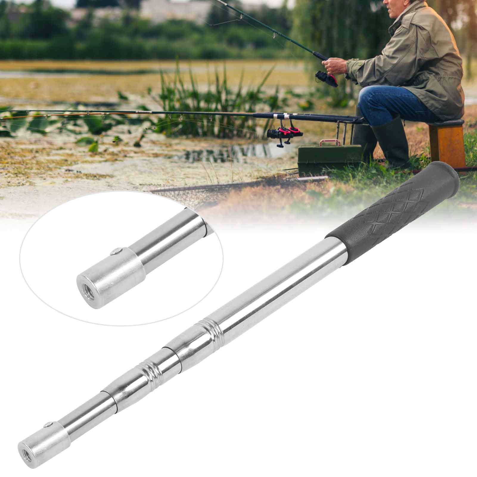 YOUTHINK Telescoping Fishing Net Pole,3 Sections Telescopic Fishing Net