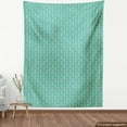 thumbnail image 4 of Floral Fabric by the Yard, Repetitive Vintage Leaves Circular Pattern Flowers Illustration, Decorative Upholstery Fabric for Chairs & Home Accents, Seafoam Pale Petrol Blue by Ambesonne, 4 of 5