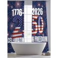 thumbnail image 5 of Independence Day Sheer Curtains 2 Panels Set 250 CELEBRATION FREEDOM Cartoon Firework Sheer Window Curtains Light Filtering Rod Pocket Voile Drapes for Bedroom Living Room 52"X108", 5 of 8