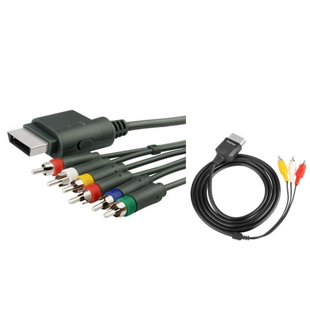 Insten AV Audio Video Cable+Component AV Cable Cord For Microsoft Xbox