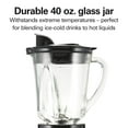thumbnail image 4 of Blender and Food Processor Combo for Shakes & Smoothies, With 3 Cup Electric Food Chopper Attachment, 40 oz Glass Jar, Blender Travel Cup, 700   Power, Gray & Black (58163), 4 of 7