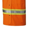 thumbnail image 5 of Pioneer Long Men Raincoat - FR Oil & Chemical Resistant -Hi Vis Lightweight Rain Jacket - Orange, 2XL, 5 of 7