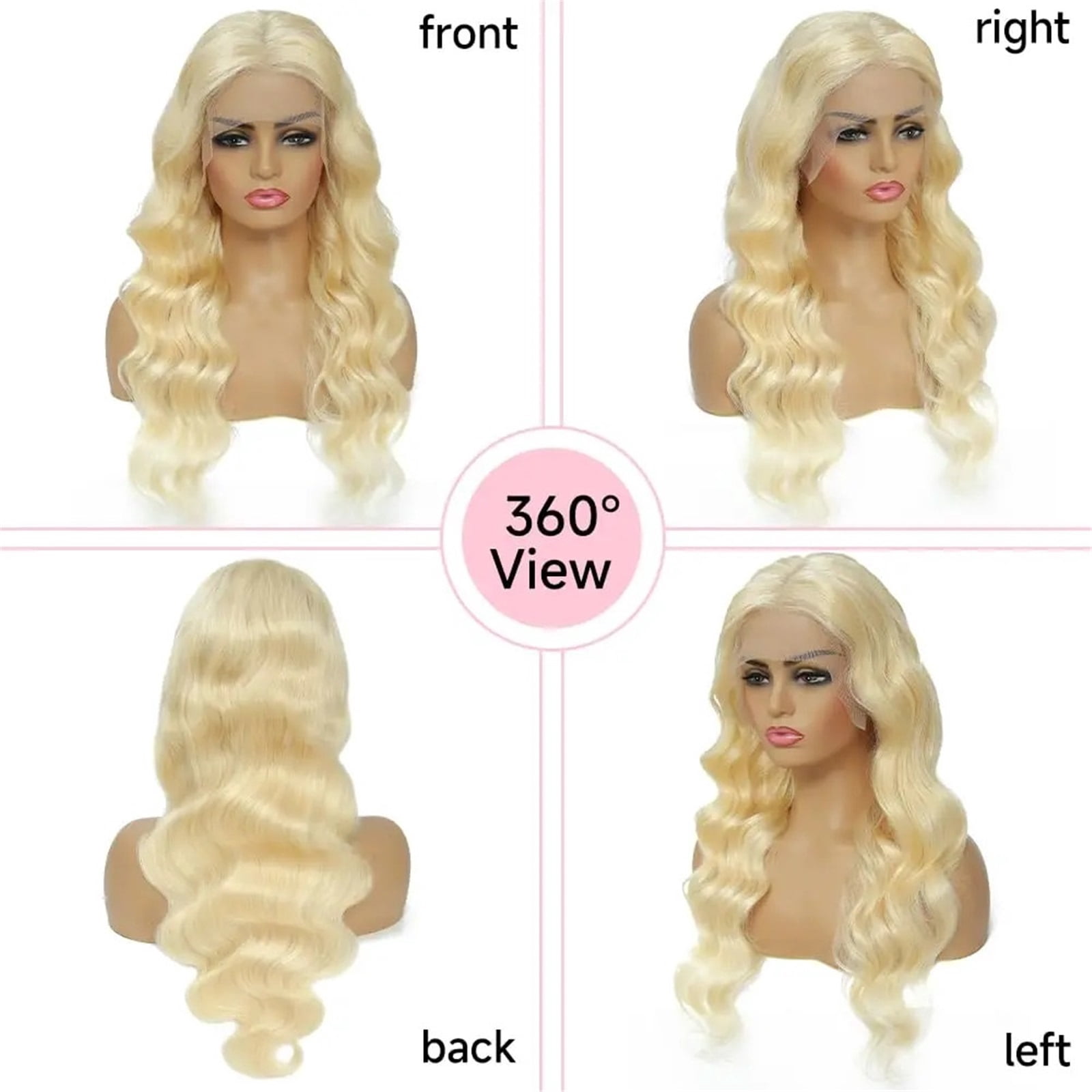 13x6 Body Wave Lace Front Wigs Human Hair 200 Density HD Transparent Pre Plucked Wig