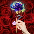 thumbnail image 4 of Valentine Artificial Flowers Luminous Rose Unique Valentines Day Rainbow Rose Gift Home Decor for Mother Gift Valentine's Day Gift with Colorful Lights, 4 of 6
