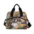 thumbnail image 2 of Lunch Bag Portable Crossbody Meal Bag Cooler Bag Insulated Lunch Bag Food Bag Handheld & Crossbody Design Garden Husky, 2 of 6