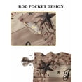 thumbnail image 6 of Farmhouse Star Brown Living Room Curtains 2 Panel, Retro Branches Berry Wooden Grain Cafe Window Treatment, Farmhouse Bedroom Bathroom Kitchen Curtains Drapes 104"x54", 6 of 6