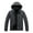 Dark Grey, variant on Men's Softshell Jacket with Hood Waterproof Windbreaker Lightweight Rain Shell Jacket for Outdoor Hiking Black Small