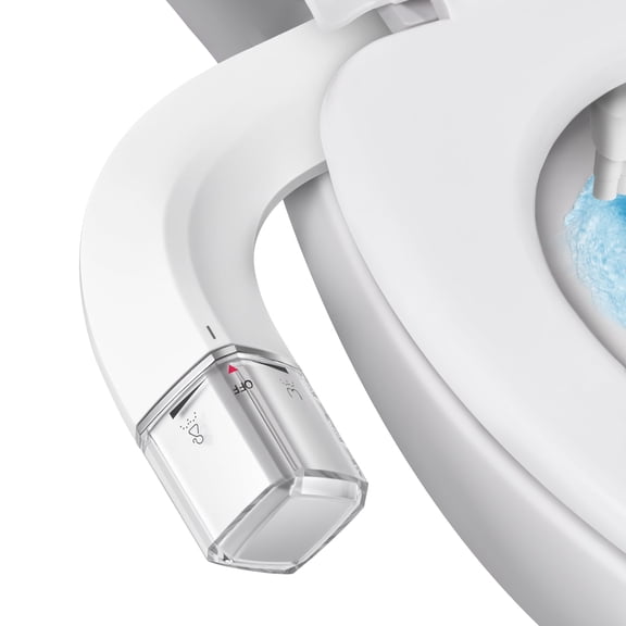 ROSYNEY Ultra-Slim Bidet Attachment, Non-Electric Bidet Toilet Seat Attachment with Pressure Controls(Feminine/Posterior Wash)