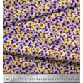 thumbnail image 3 of Soimoi Blue Poly Georgette Fabric Daisies Watercolor Print Fabric by the Yard 52 Inch Wide, 3 of 3