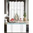 thumbnail image 6 of No Hook Christmas Shower Curtain with Snap in Liner Set, Xmas Gnomes Tree Snowflake Waterproof Fabric Bathroom Curtains with See Through Top Window, Hotel Style Stall 48 x 72 Inch, 6 of 7