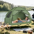 thumbnail image 2 of Single Person Camping Tent Cot, Off-Ground Folding Cot with Cover, for Hiking, 76"x30.25"x46.5", 2 of 8