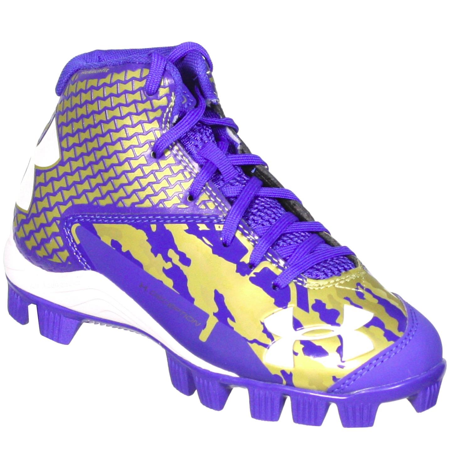 purple under armour baseball cleats