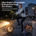 thumbnail image 3 of k11 Electric Scooter with Seat,1200W Peak Motor, 25 MPH 750Wh 35 Miles , 14" Foldable Commuting Electric Scooter with Box (Removable), Ample Storage for Pet & Cargo,UL2272,365LBS Capacity, 3 of 13