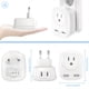thumbnail image 5 of Adaptador de Enchufe Europeo para Viajes con 2 Puertos USB y 2 Enchufes Americanos, un Adaptador de Enchufe Tipo C, Adecuado para la Mayoría de las Regiones de Europa, 5 of 10