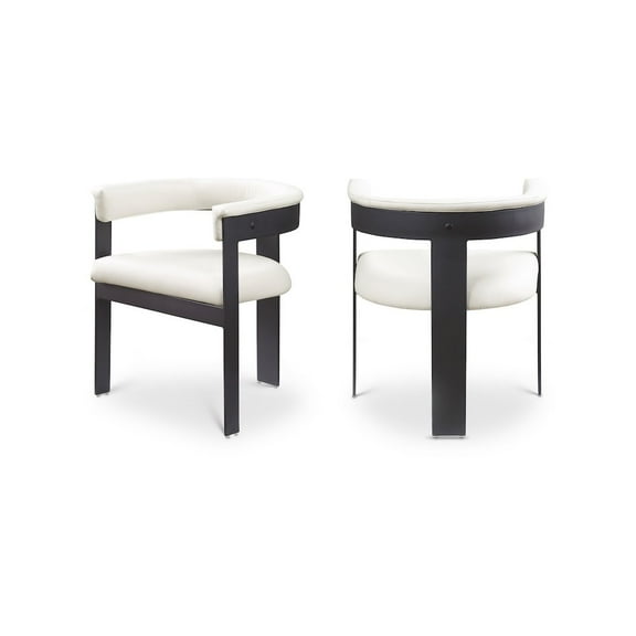 Meridian Furniture Romeo Cream Vegan Leather Dining Chair (Set of 2)