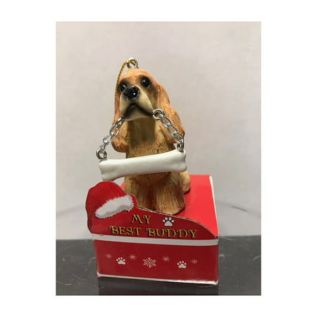 E&S Pets My Best Buddy Cocker Spaniel with Bone Christmas