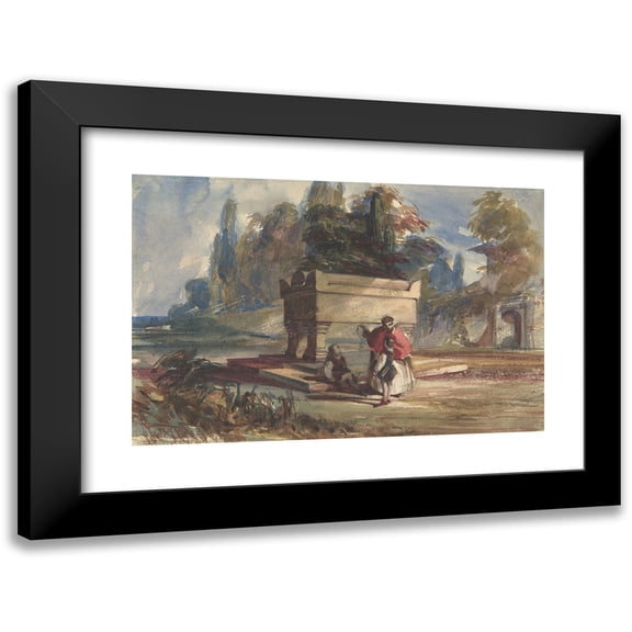William James Müller 14x11 Black Modern Framed Museum Art Print Titled - Oriental Scene (ca. 1844)