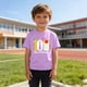 thumbnail image 5 of Blusas y camisas de manga corta con cuello redondo para niños y niñas, camisetas gráficas de manga corta, blusas con estampados bonitos para la temporada escolar., 5 of 9