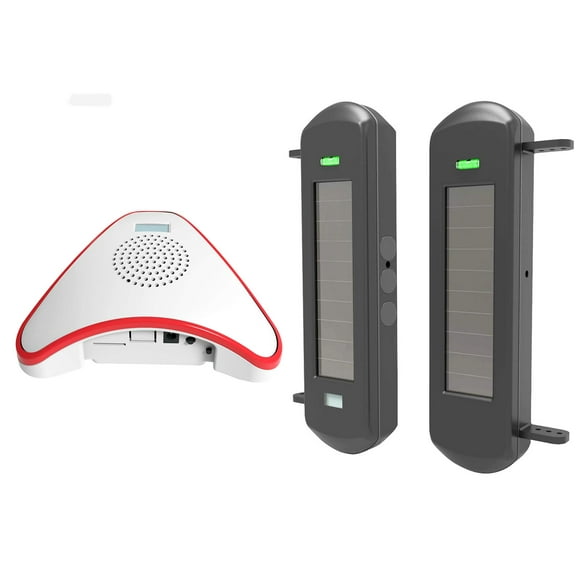 HTZSAFE Solar Wireless Driveway Alarm System- 1/2 Mile Long Transmission Range- 300 Feet Wide Sensor Range- No Wiring No Need Replace Battery- Outdoor Weatherproof DIY S